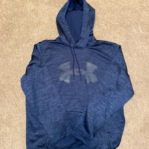 Under Armour Pullover Hoodie, Mens Size Medium, Navy